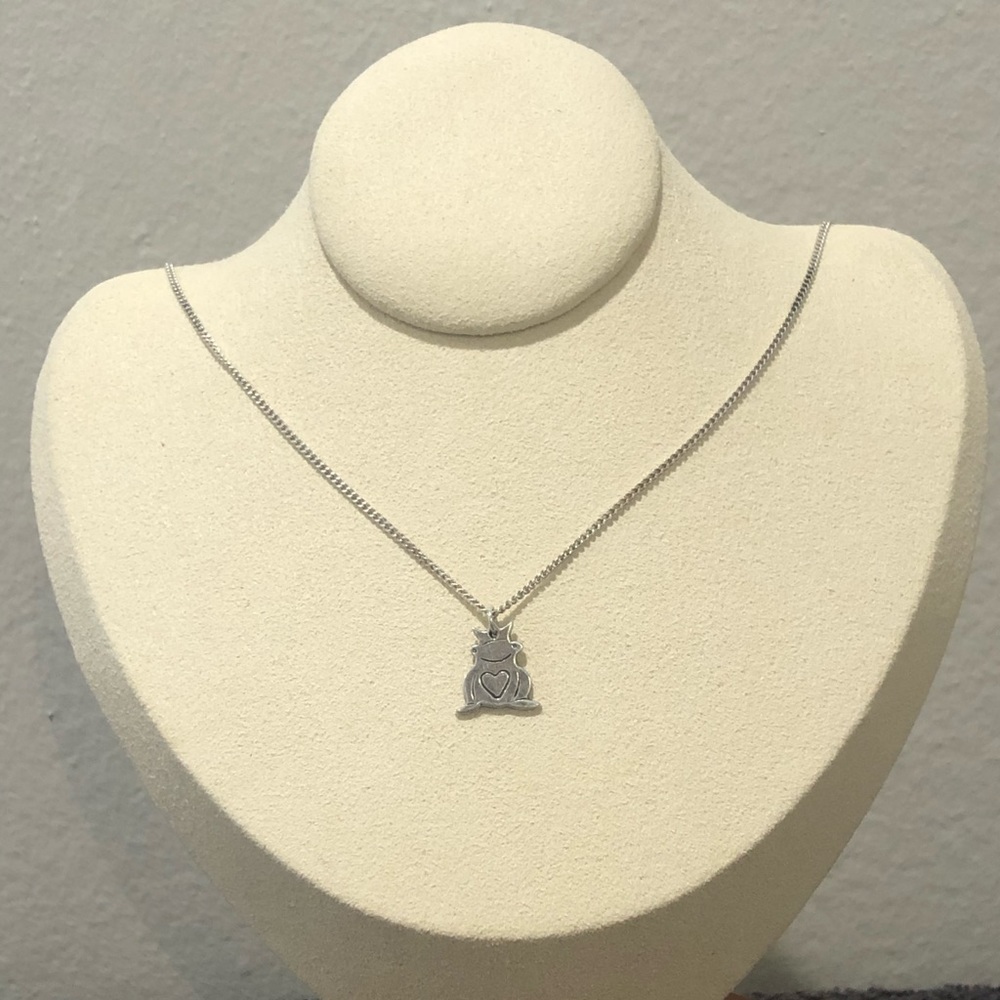 NWOT Sterling Silver Frog Prince Necklace